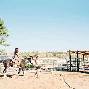 Natalie's first time on a horse.
