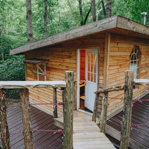 forest lodging treehouse