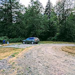 The parking area.