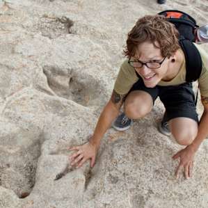 You can actually touch where dinosaurs walked! Since it was a drought when we went we were able to see and touch dinosaur tracks that had just been discovered!