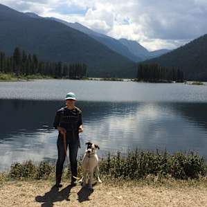 Gorgeous views of the Indian Peaks past Monarch Lake!