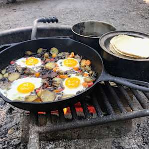 Huevos Rancheros with leftover tortillas