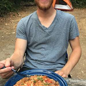 Pasta night at the campsite!