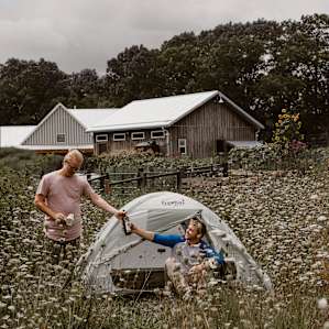 tent people lodging