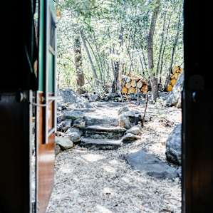 Peaceful views outside the trailer