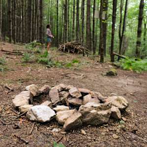 The firepit at the campsite!