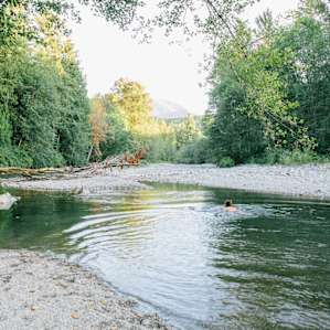There are several spots along the creek deep enough for a refreshing dip.