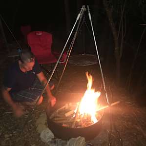 Did I mention the awesome fire pit right next to the river?!