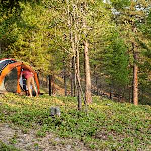Setting up camp