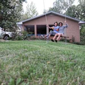 Sweet little swing on the property.