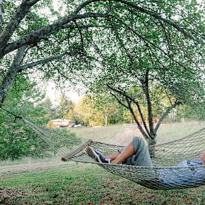 Relaxing in the hammock!