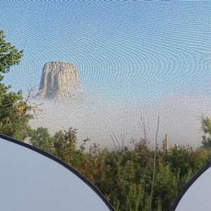 Foggy morning from my tent.