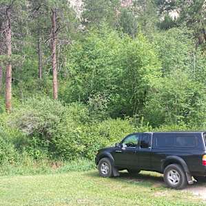 Truck camping due to rain (and an all-night lightning and thunder show).