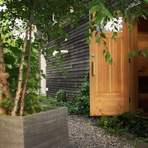 In the back of the Summerhouse, a beautiful sauna!