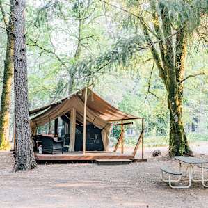 The beautiful glamping tent!