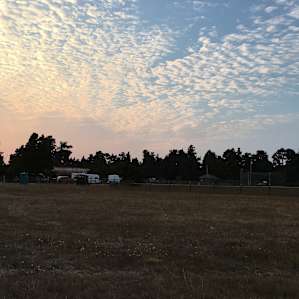 The grounds and old baseball diamond at camp