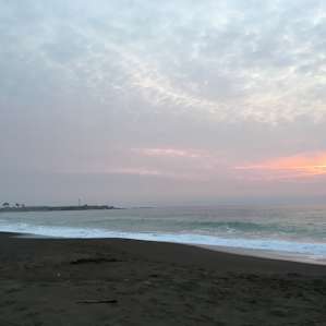 Beautiful beach 5 min drive away from camp