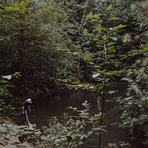 Secluded pond.