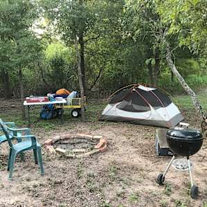 Our campsite set up