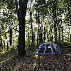 The palace for the weekend! The tent was large enough to fit 6-8 people, had an antechamber for our boots, and carpeting inside for even more comfort.