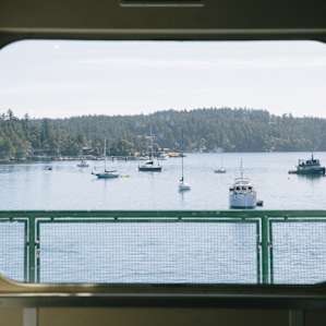 View of Friday Harbor from the ferry.
