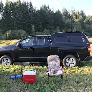 Setting up camp.