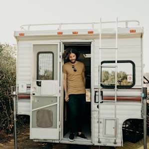 the camper.
