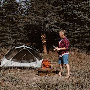 tent forest people