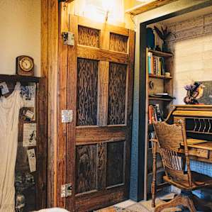 The door towards the kitchen from private bedroom.