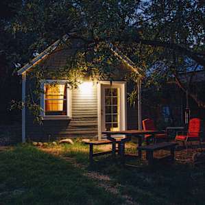 the cozy guest cabin