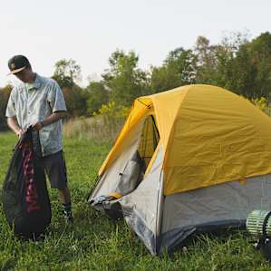 My tent's color sorta matched all the goldenrod that was around.