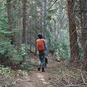 Following the little trail to the campsite.