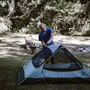 tent people lodging