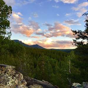 Sunset views from the lookout point within steps of the RV.
