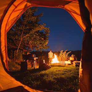tentview people campfire