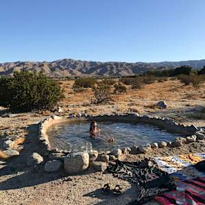 Taking a morning dip in the hot spring! So relaxing. Love this place.