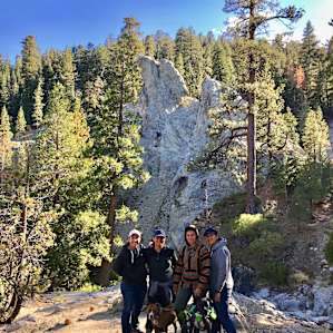 Just before the hiking trails this amazing picture perfect rock.