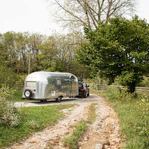 Pulling out of the driveway after our stay. So long, sweet farmstead...we loved our visit!
