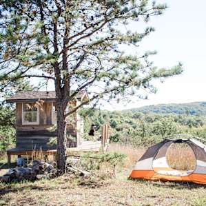 tent cabin forest