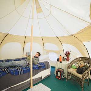 A small elephant could sleep comfortably in the tent
