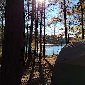 Tent camping near the lake...