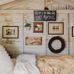 Gallery walls filled with art and beautiful words.