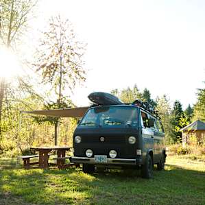 Evening light at camp.