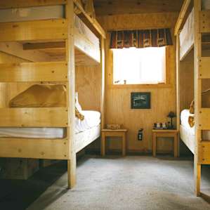 The cabin has plenty of room for sleeping - 6 beds in total