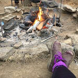 Got to chill out after lunch and enjoy a daytime fire!