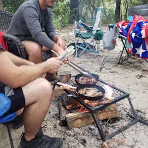 There is nothing quite like cooking breakfast over an open fire after a night sleeping under the stars.