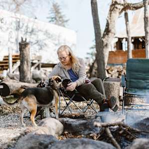 people dog animal