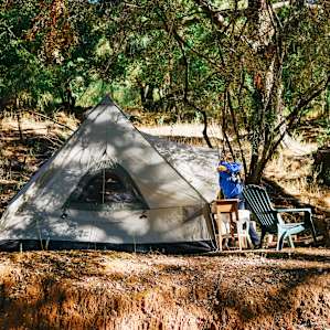 Tent option when you book through Hipcamp