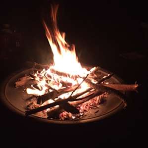 dinner over a fire