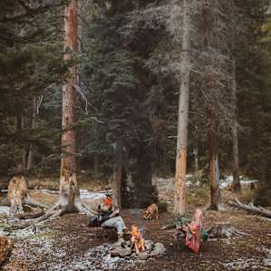 the lower fire pit closest to the creek